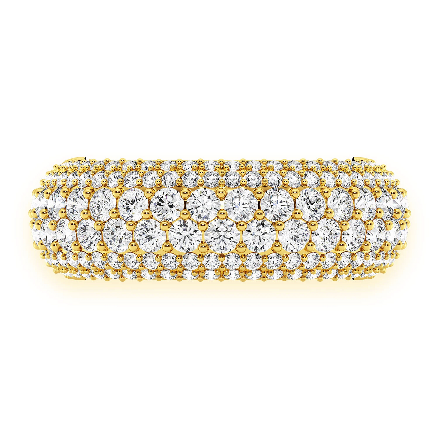 Bubbly Band Ring in 14K yellow gold, front view