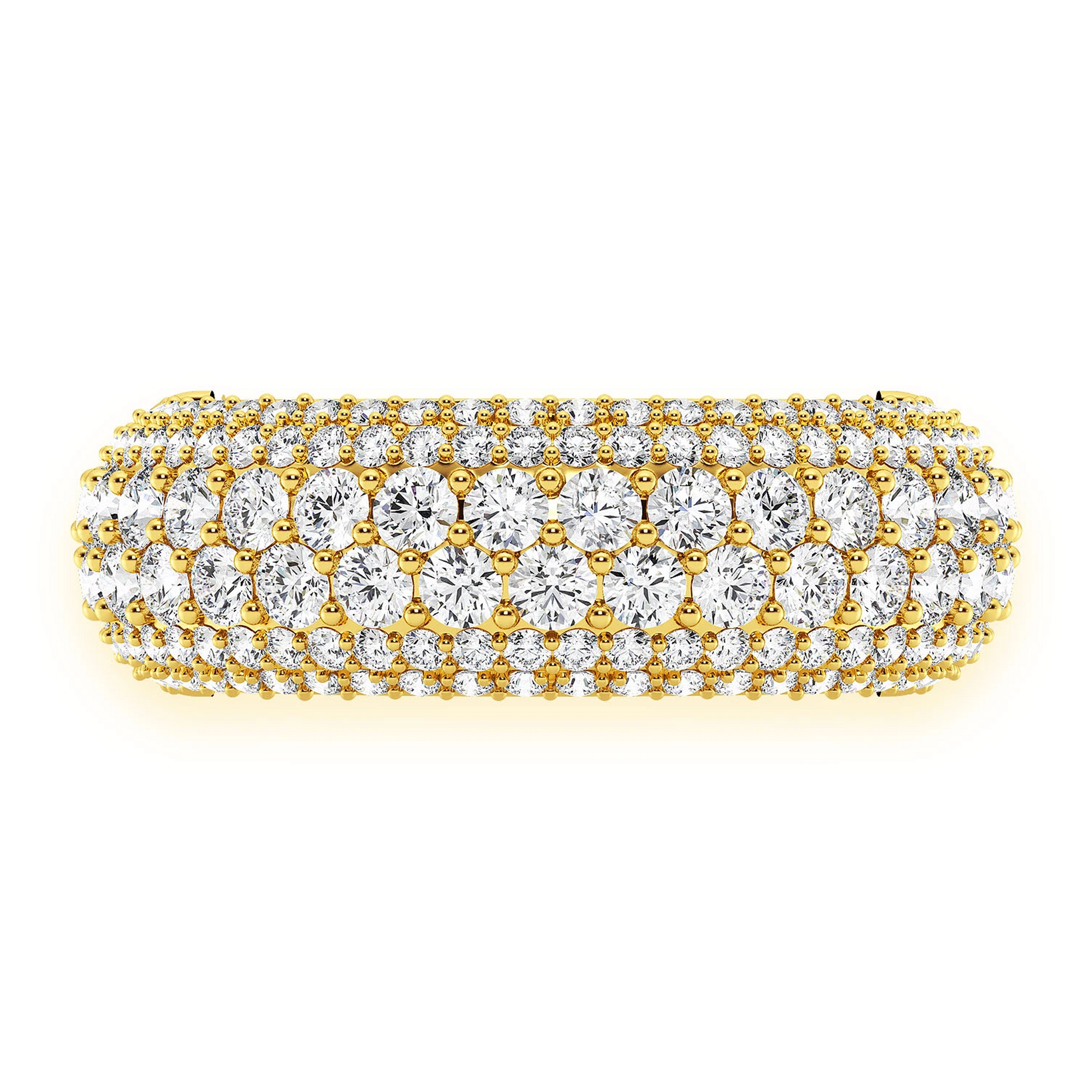 Bubbly Band Ring in 14K yellow gold, front view