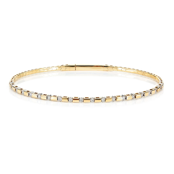 Rectangle Bar Diamond Bangle Bracelet