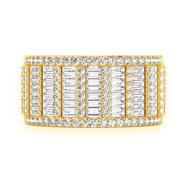 Super Baguette & Round Diamond Band Ring