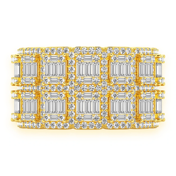Baguette Border Diamond Ring