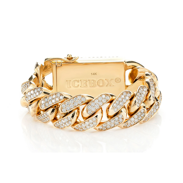 Two Row Diamond Miami Cuban Link Bracelet