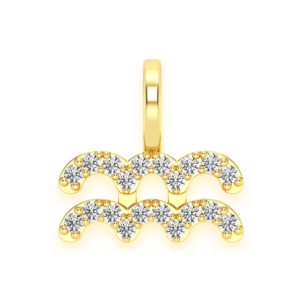 Astrology Zodiac Diamond Pendant