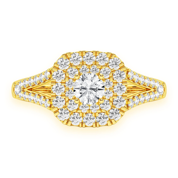 Cushion Double Halo Diamond Ring