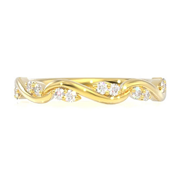 Leaf on Vine Diamond Band