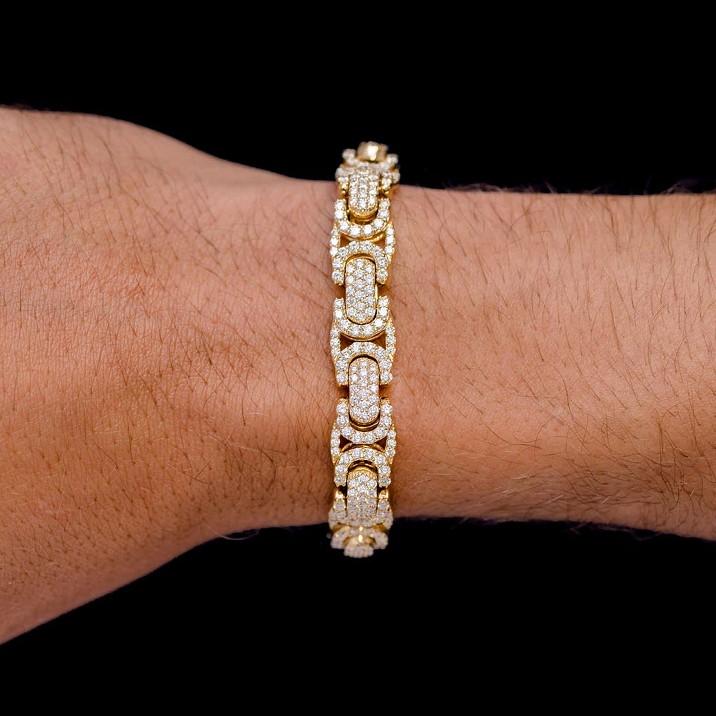 Byzantine Diamond Bracelet in 14K yellow gold, alternate view