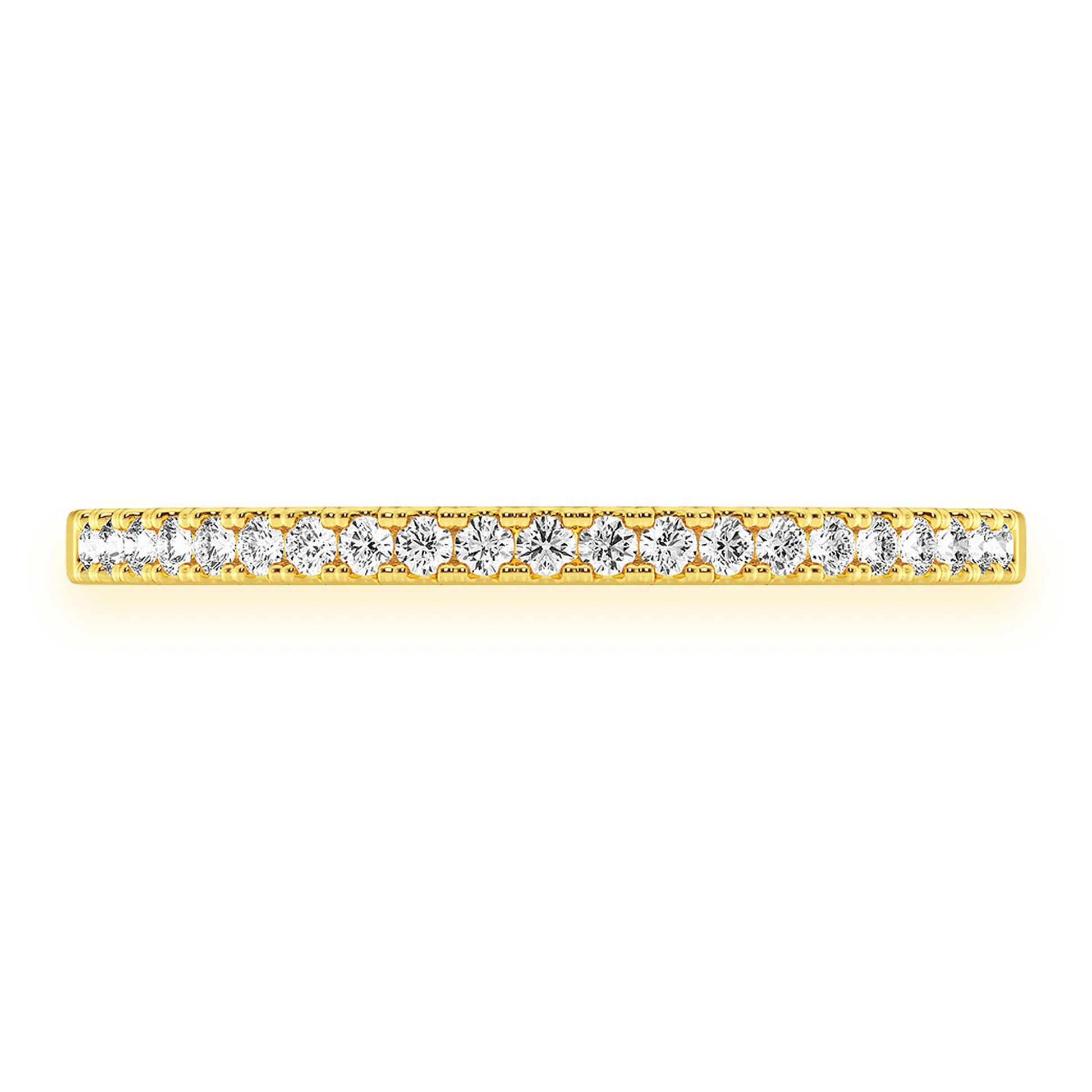 Classic Single Row Band Ring in 14K yellow gold, front view