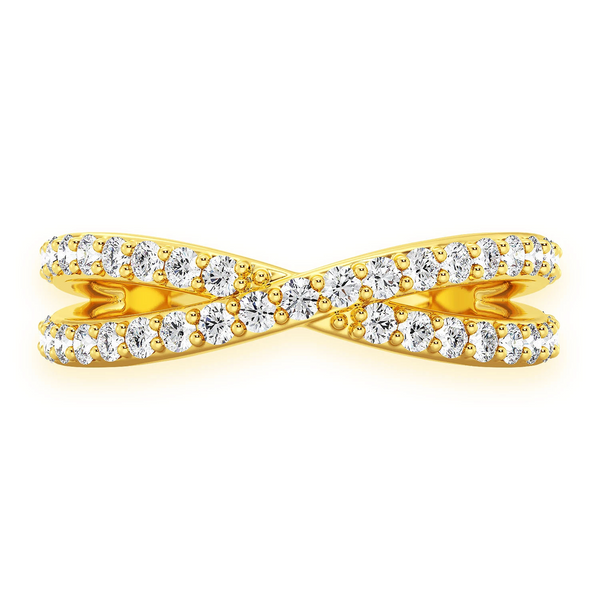 Infinity Crossover Diamond Band Ring