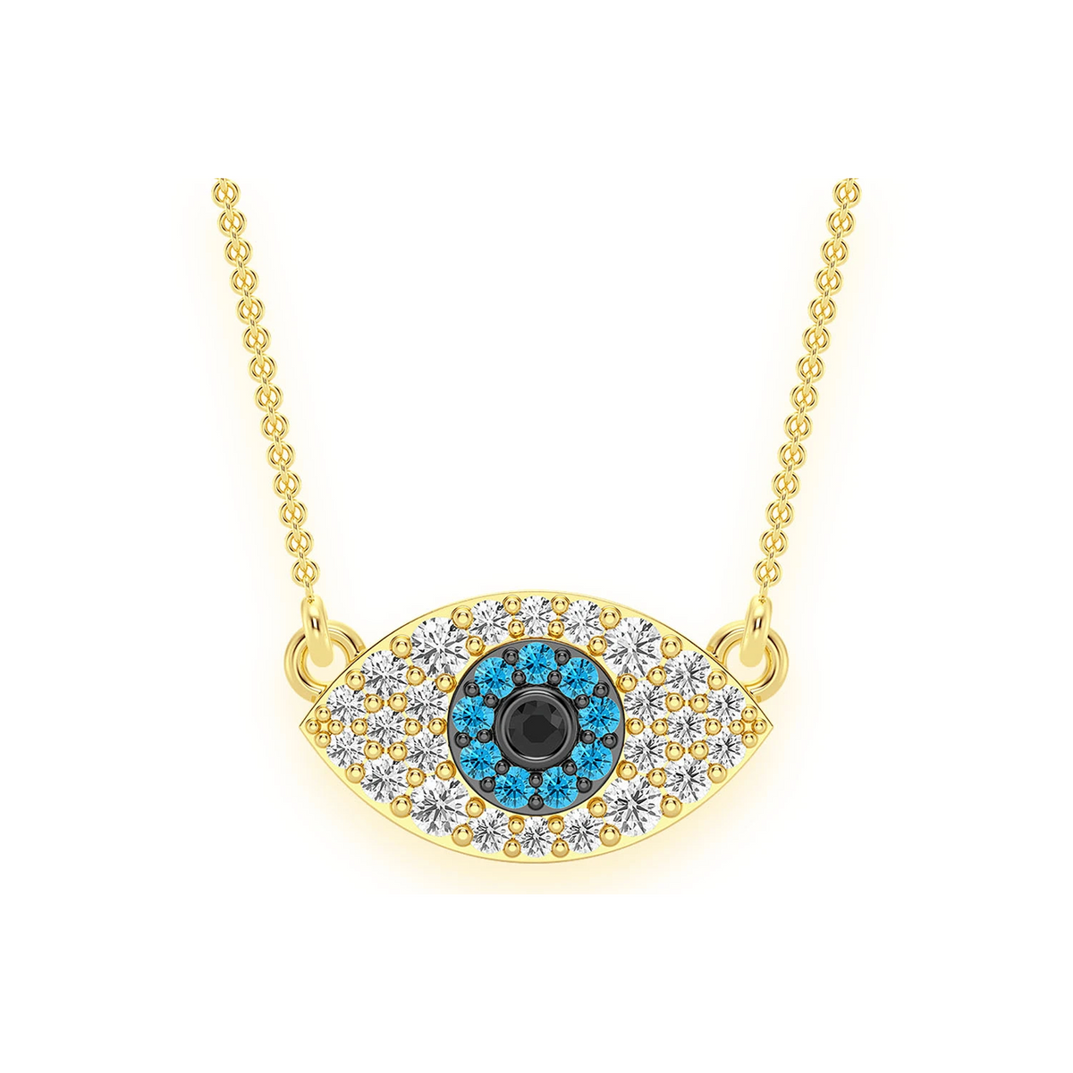 Evil Eye Diamond Pendant | 14K Gold | Icebox – Icebox Diamonds