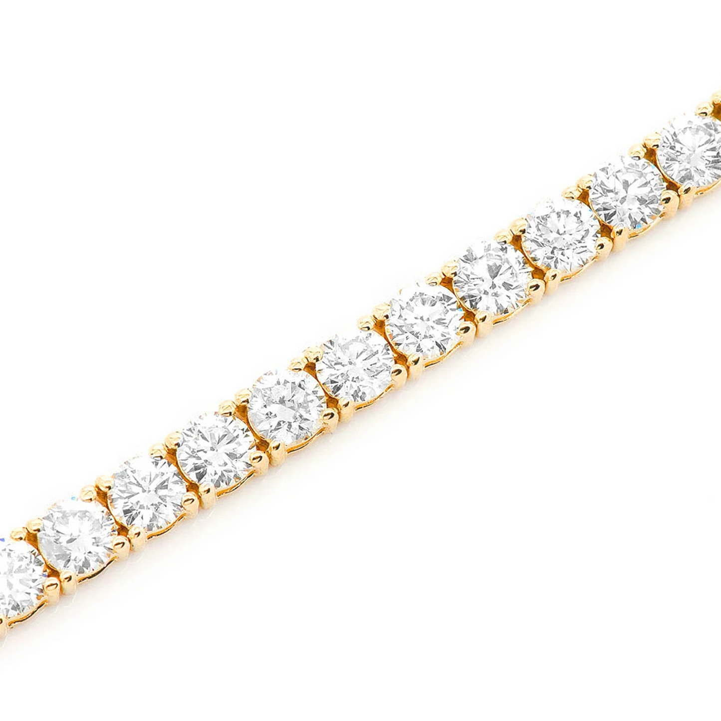 Prong Diamond Tennis Bracelet in 14K yellow gold, 20pt / 10.50ctw, alternate view