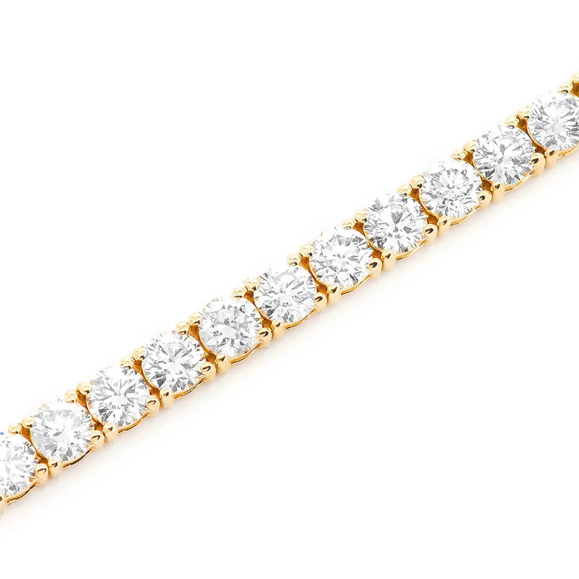 Prong Diamond Tennis Bracelet in 14K yellow gold, 20pt / 10.50ctw, alternate view