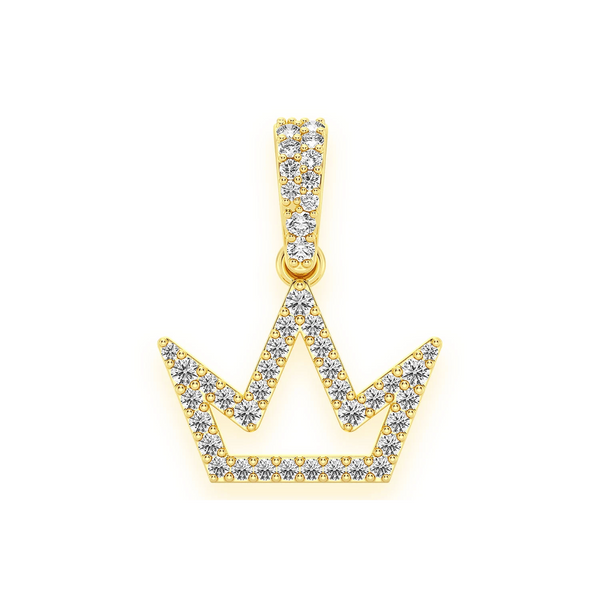 Open Crown Diamond Pendant