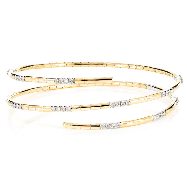 Wrap Diamond Flex Bangle Bracelet