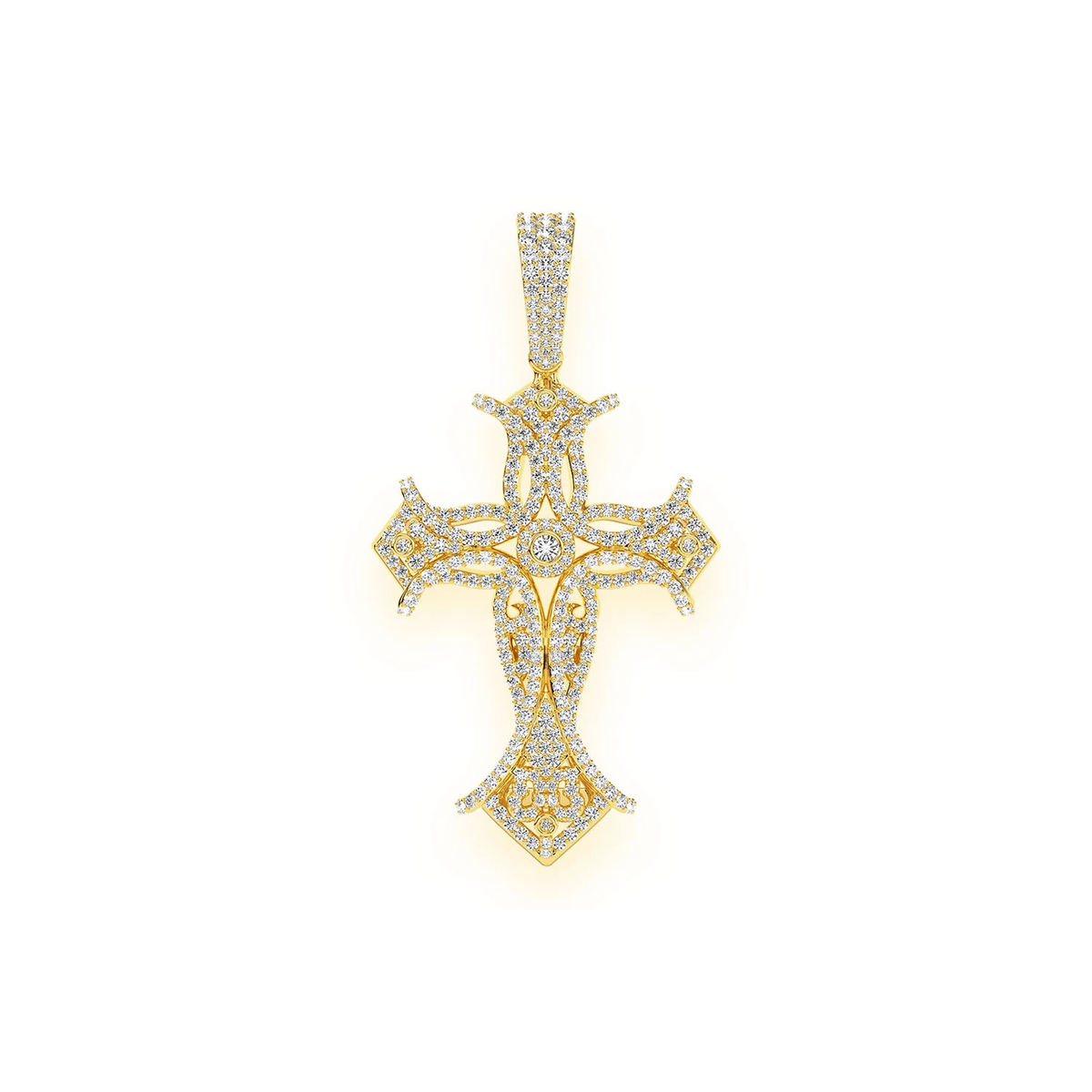 Filigree Bezel Cross Pendant | 14K Gold | Icebox – Icebox Diamonds