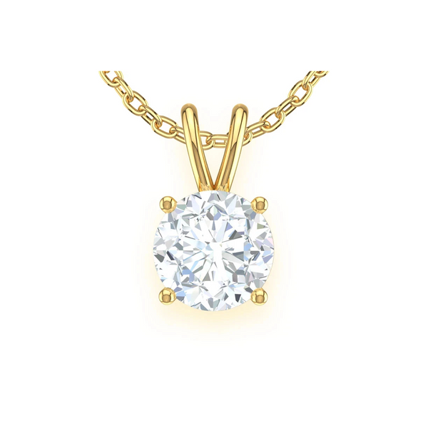 Round Solitaire Diamond Pendant