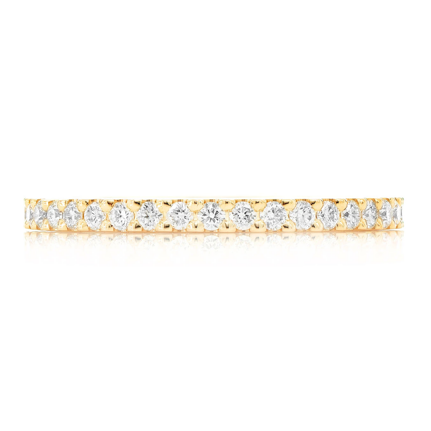 Eternity Diamond Ring in 14K yellow gold, front view