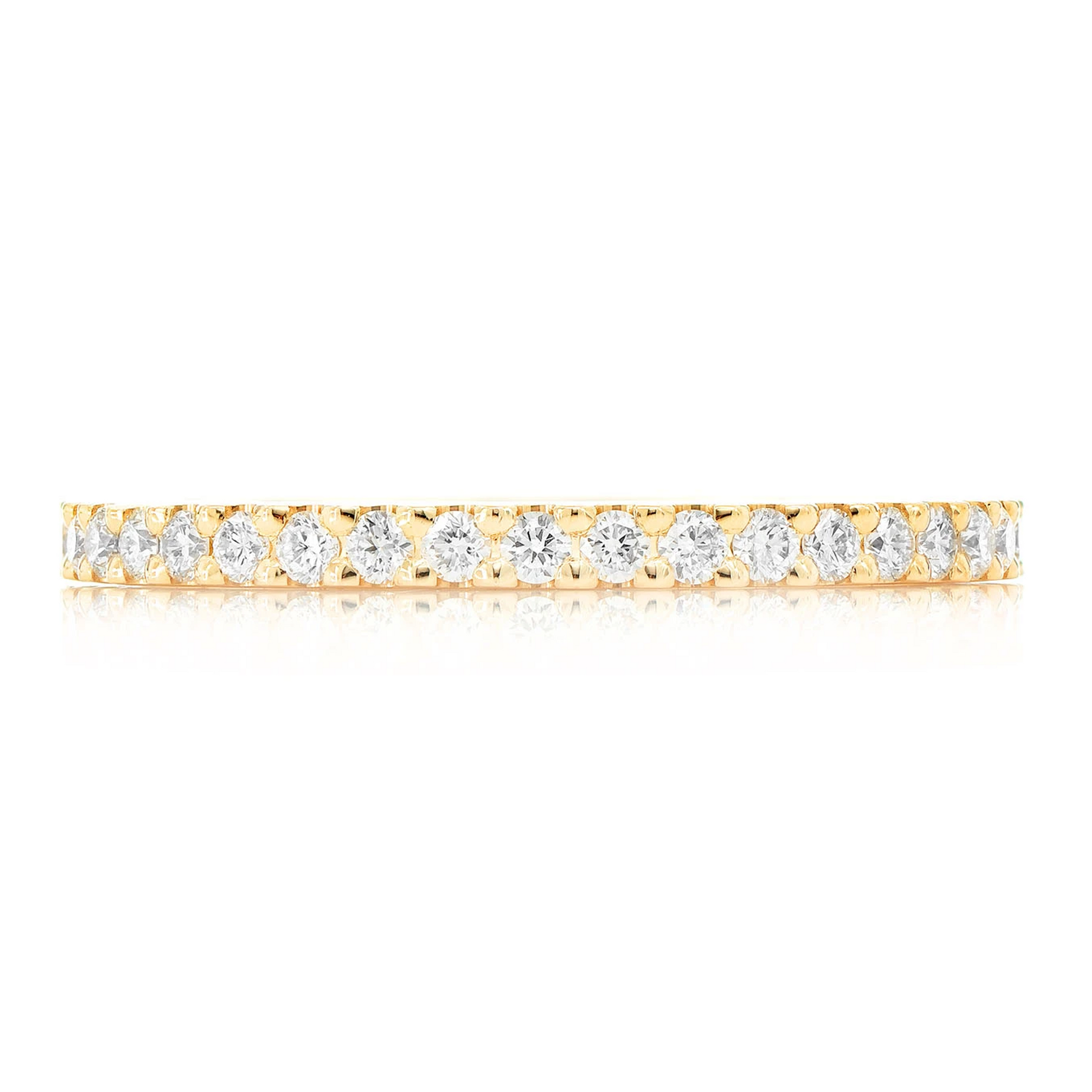 Eternity Diamond Ring in 14K yellow gold, front view