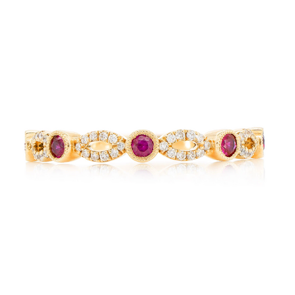 Ruby Diamond Stackable Band Ring