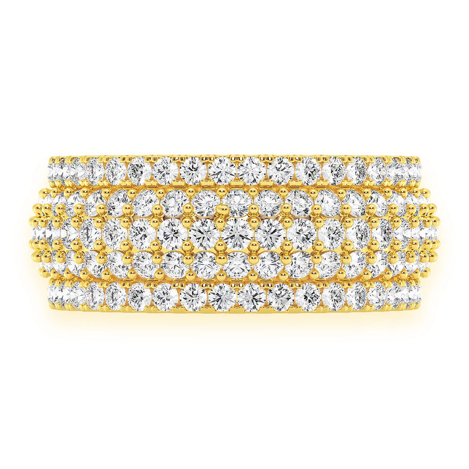 Scallop Band Ring in 14K yellow gold, front view