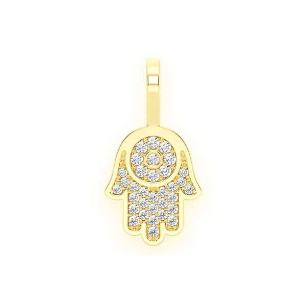 Mini Hamsa Diamond Pendant
