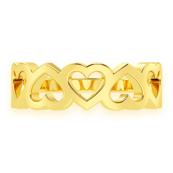 Heart Link Gold Ring