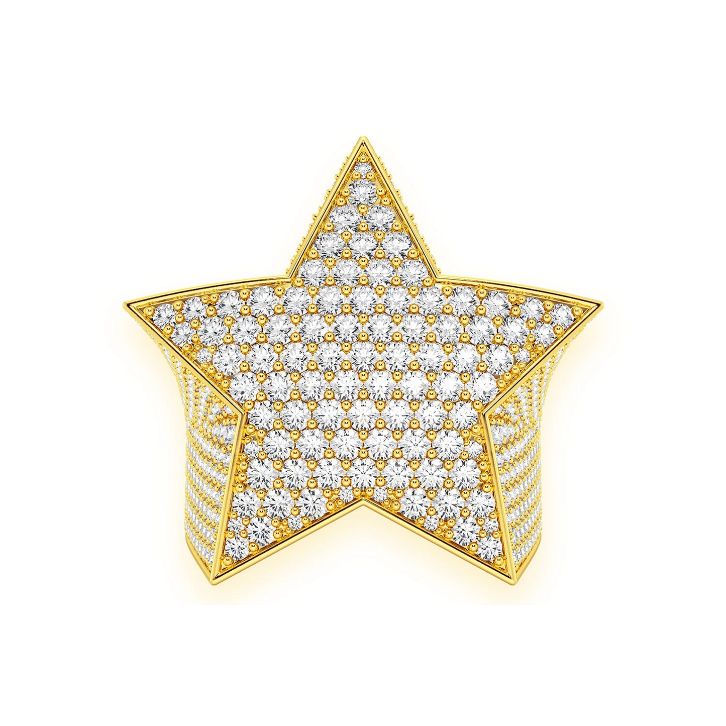 Super Star Diamond Ring in 14K yellow gold, front view