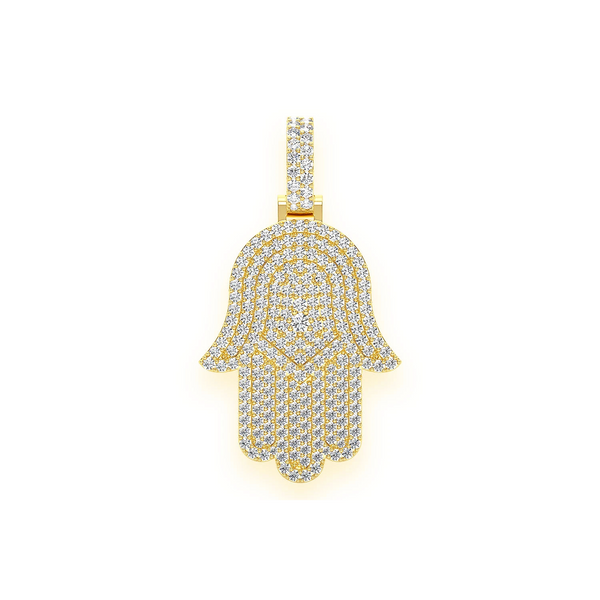 Pavé Hamsa Diamond Pendant