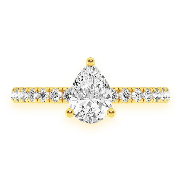 Signature One Row Under Halo Diamond Ring