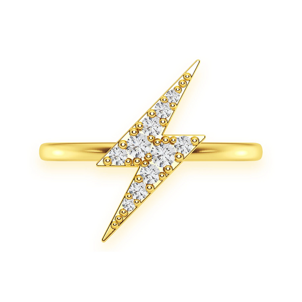 Lightning Bolt Diamond Ring