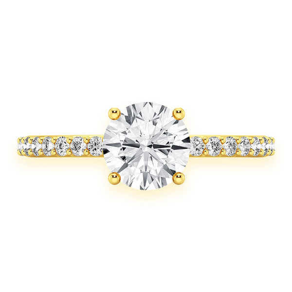 1ct Round Halo Diamond Engagement Ring