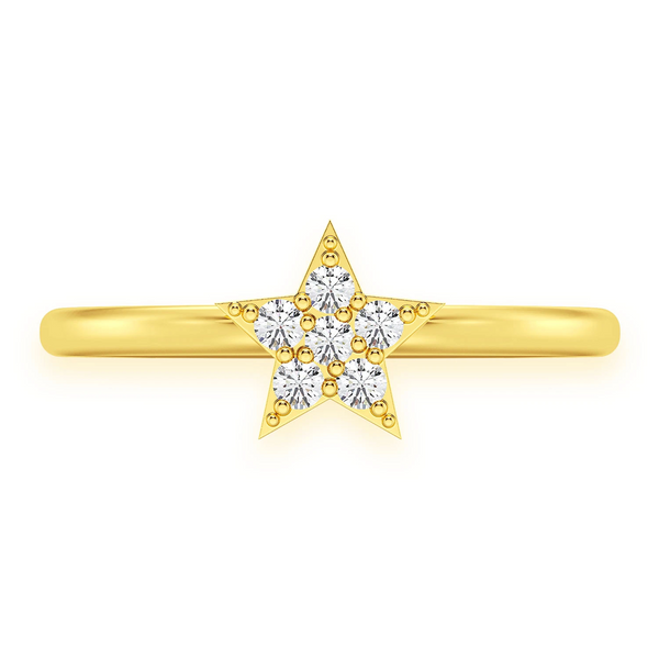 Petite Star Diamond Ring
