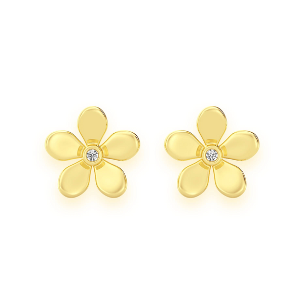 Flower Petal Diamond Studs