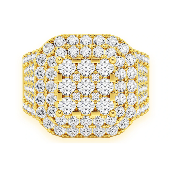 Cushion Shape Diamond Signet Ring