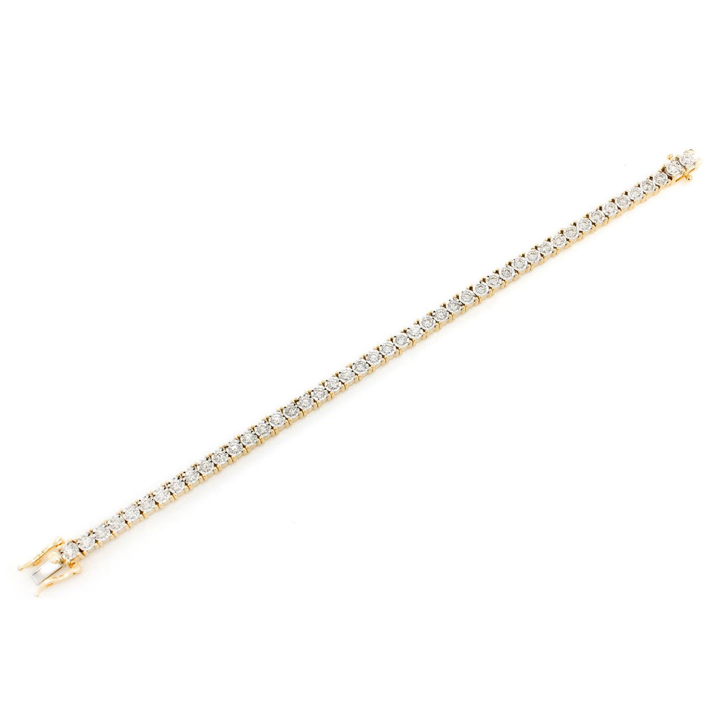 Miracle Diamond Tennis Bracelet in 14K yellow gold, 9pt / 4.50ctw, alternate view
