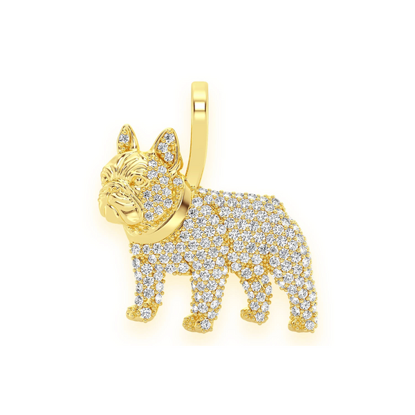 French Bulldog Diamond Pendant