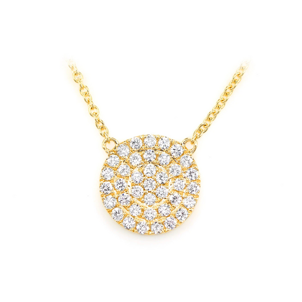Round Double Halo Cluster Diamond Necklace