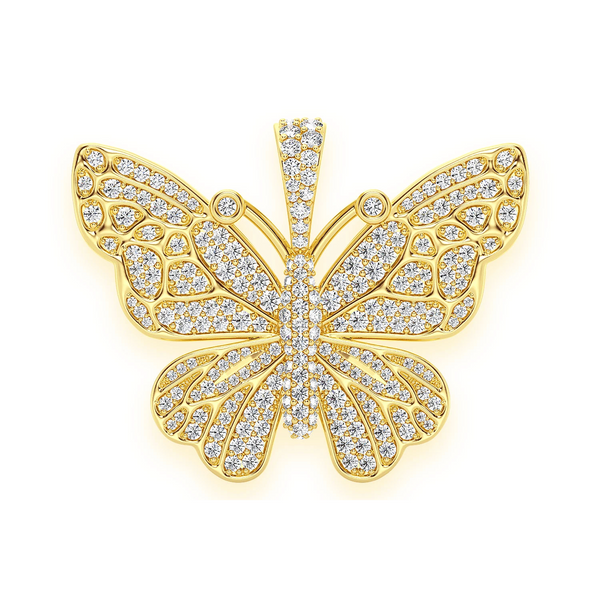Statement Butterfly Diamond Pendant