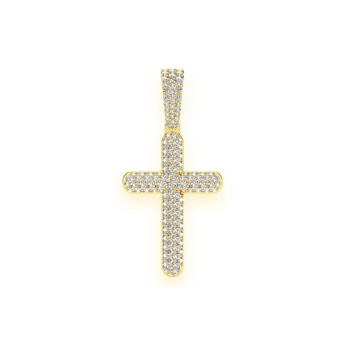 Bubbly Diamond Cross Pendant | 14K Gold | Icebox – Icebox Diamonds