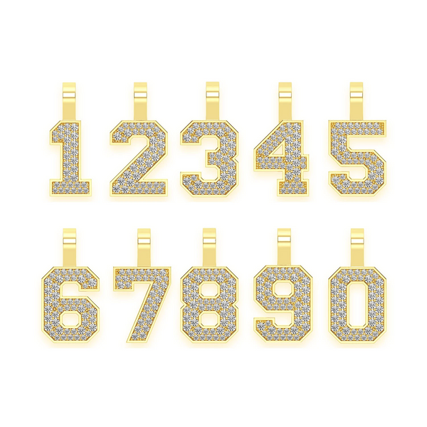 Jersey Number Diamond Pendant