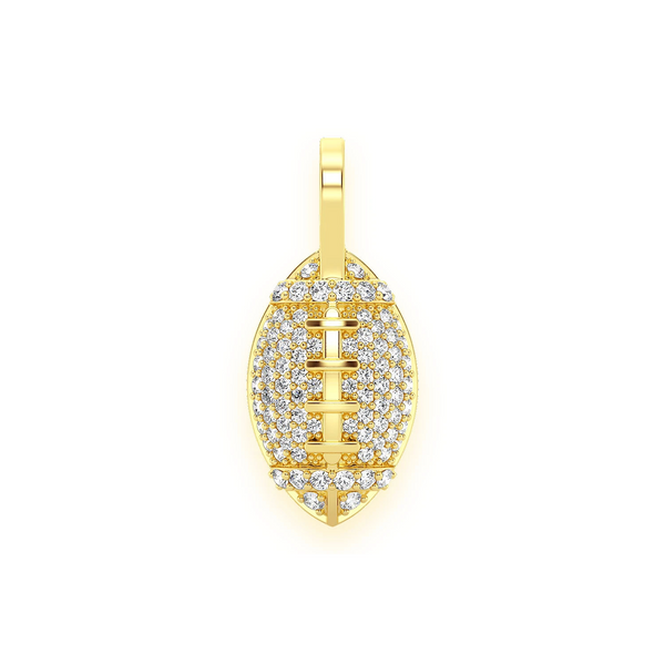 American Football Diamond Pendant