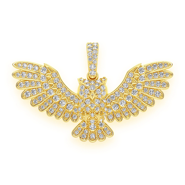 Owl Diamond Pendant