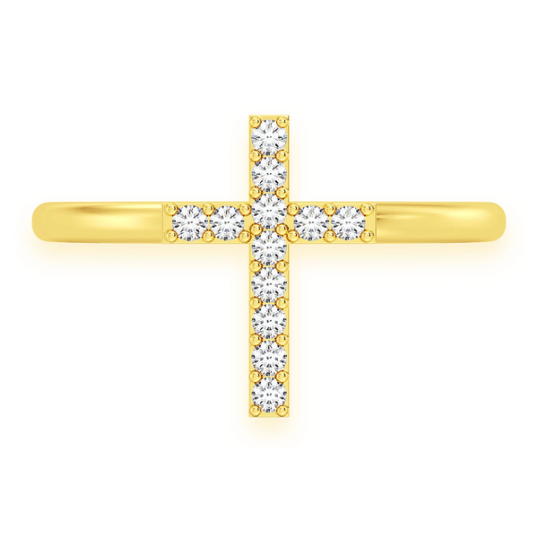 Cross Diamond Ring