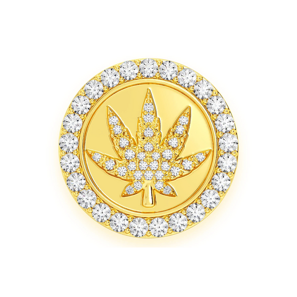 Cannabis Signet Diamond Ring