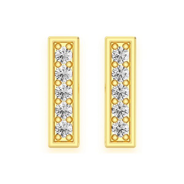 Bar Diamond Studs