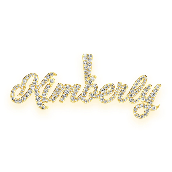 Script Letter Nameplate Pendant