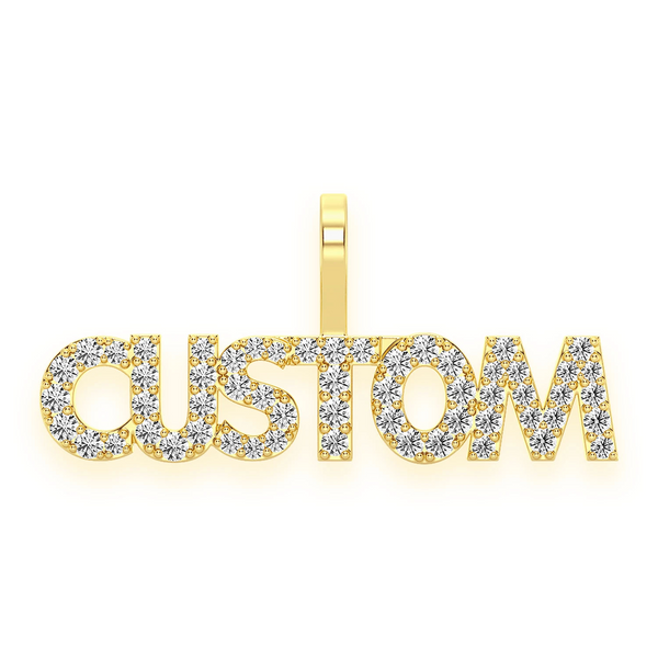 Mini Custom Diamond Nameplate Pendant