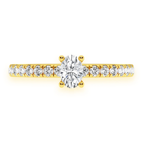 One Row Under Halo Diamond Ring