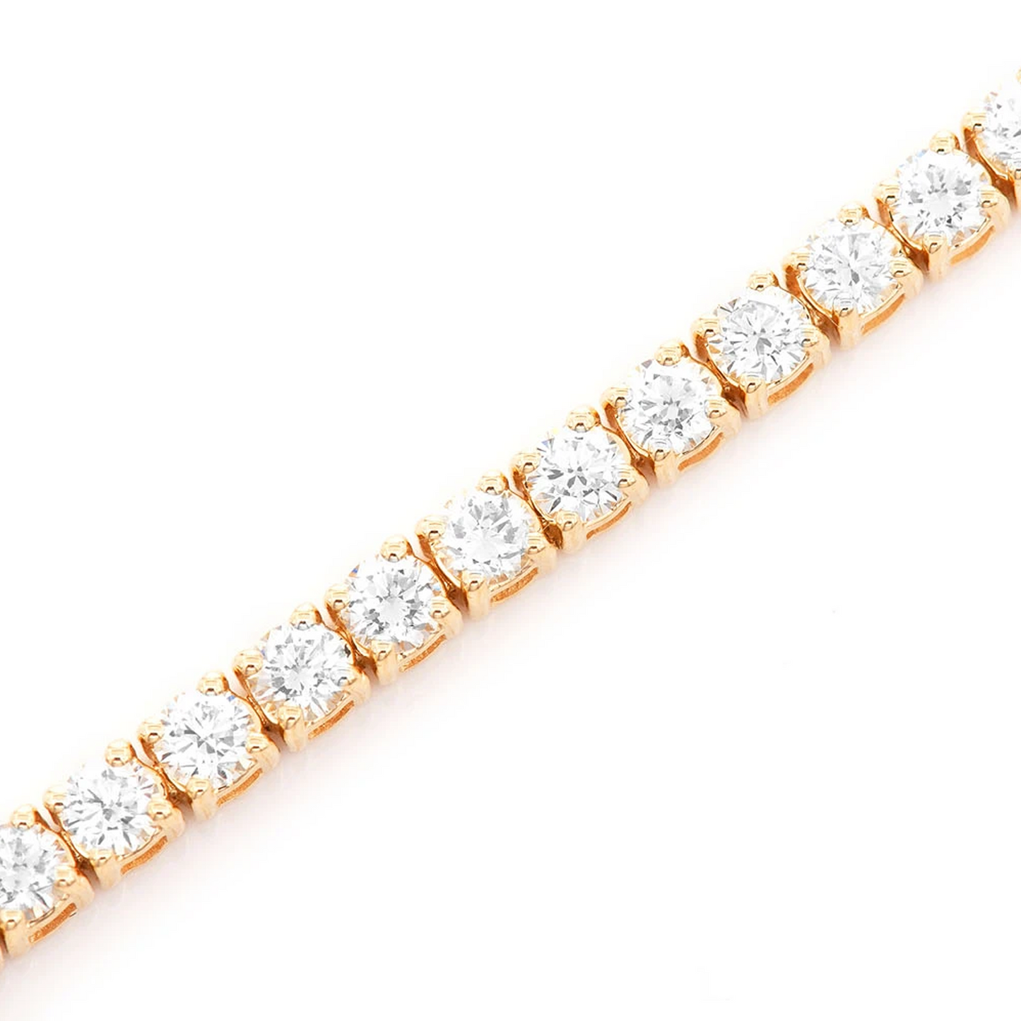 Prong Diamond Tennis Bracelet in 14K yellow gold, 8pt / 6.00ctw, alternate view