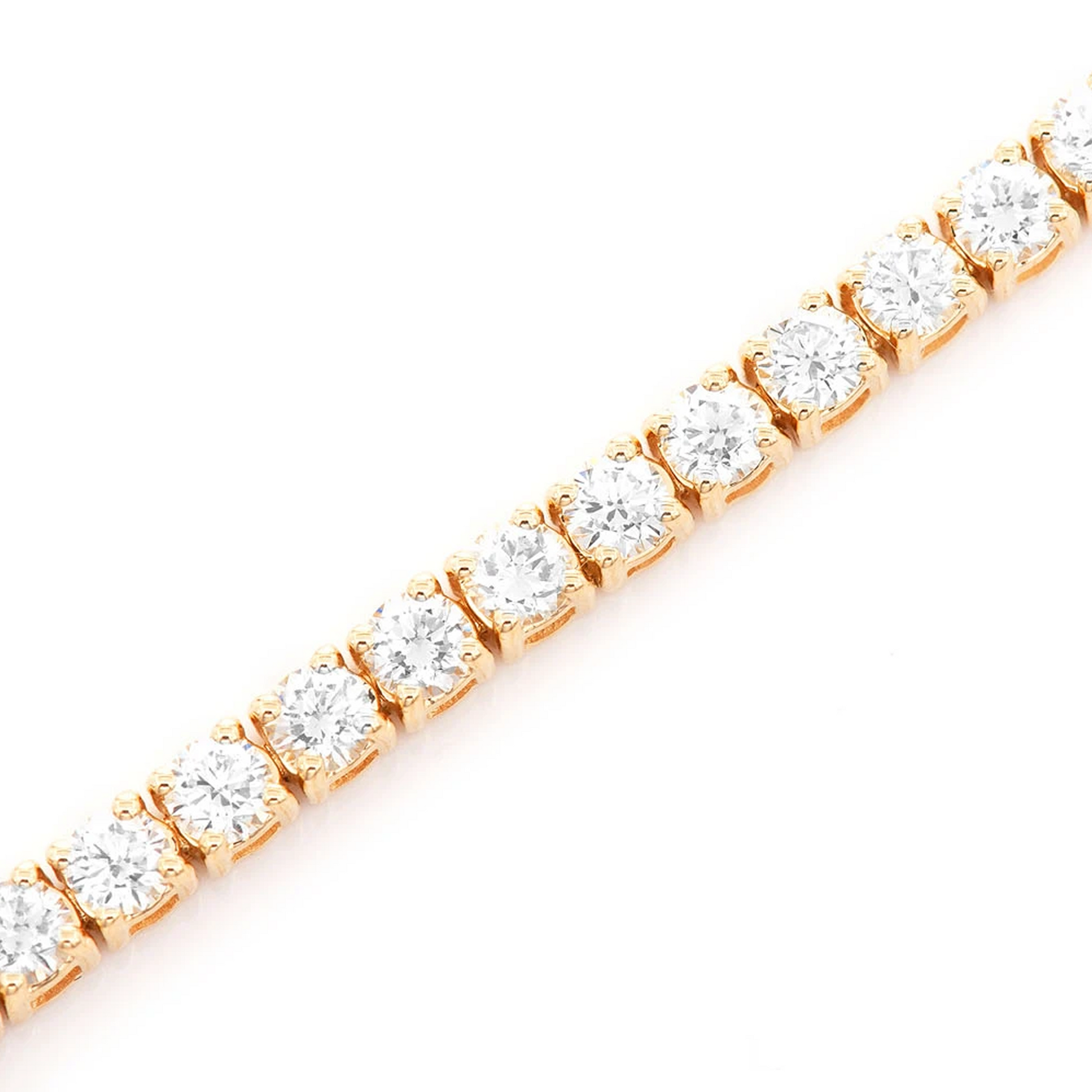 Prong Diamond Tennis Bracelet in 14K yellow gold, 8pt / 6.00ctw, alternate view