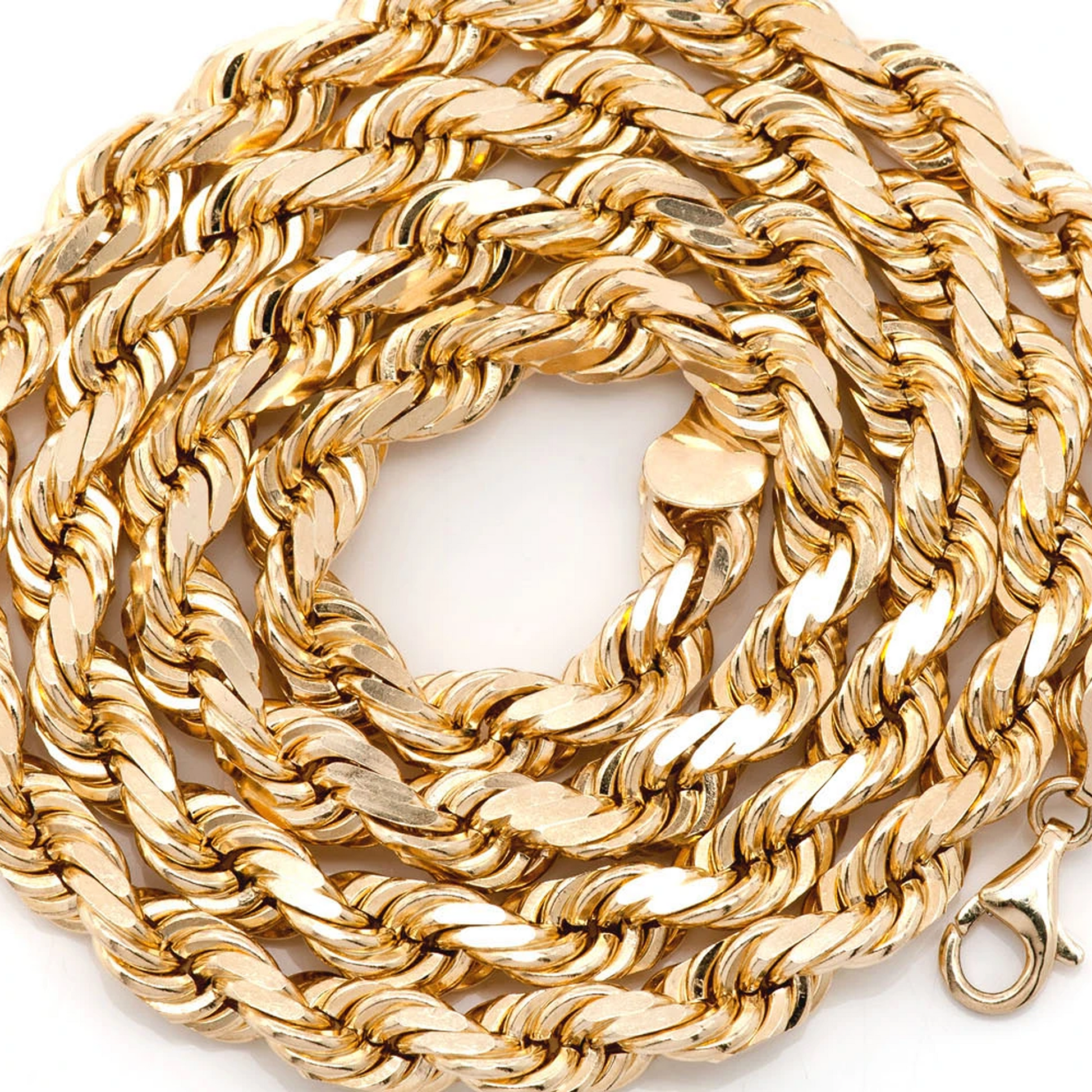 Rope Gold Chain in 14K yellow gold, 8mm width, alternate view